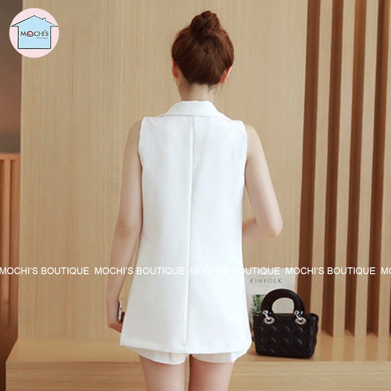 Áo blazer nữ công sở, mẫu áo vest nữ công sở không tay, kiểu dáng đơn giản dễ mặc-M1600 | BigBuy360 - bigbuy360.vn