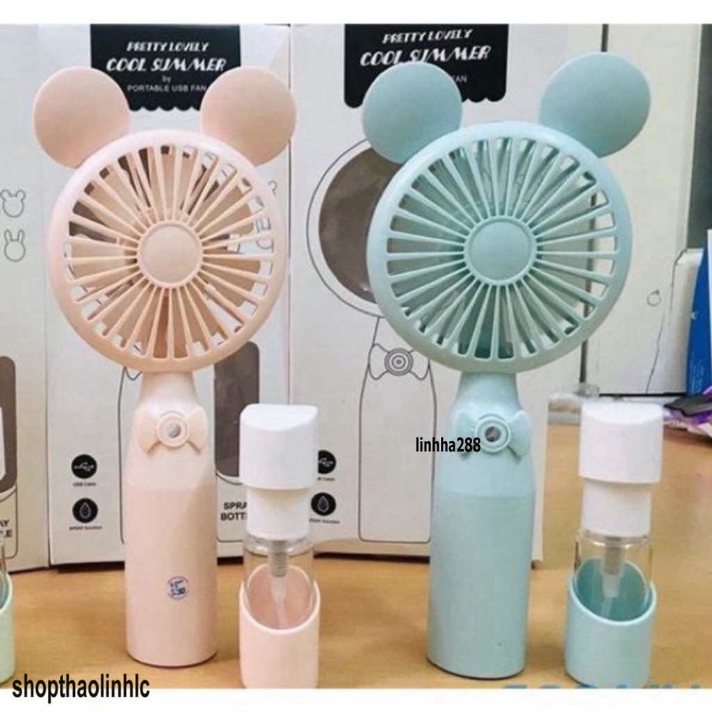 ❄️❄️ Quạt sạc tích điện phun sương 8 tiếng 7 cánh. mini Quạt kèm tai cầm tay sạc điện phun hơi nước,phun sương