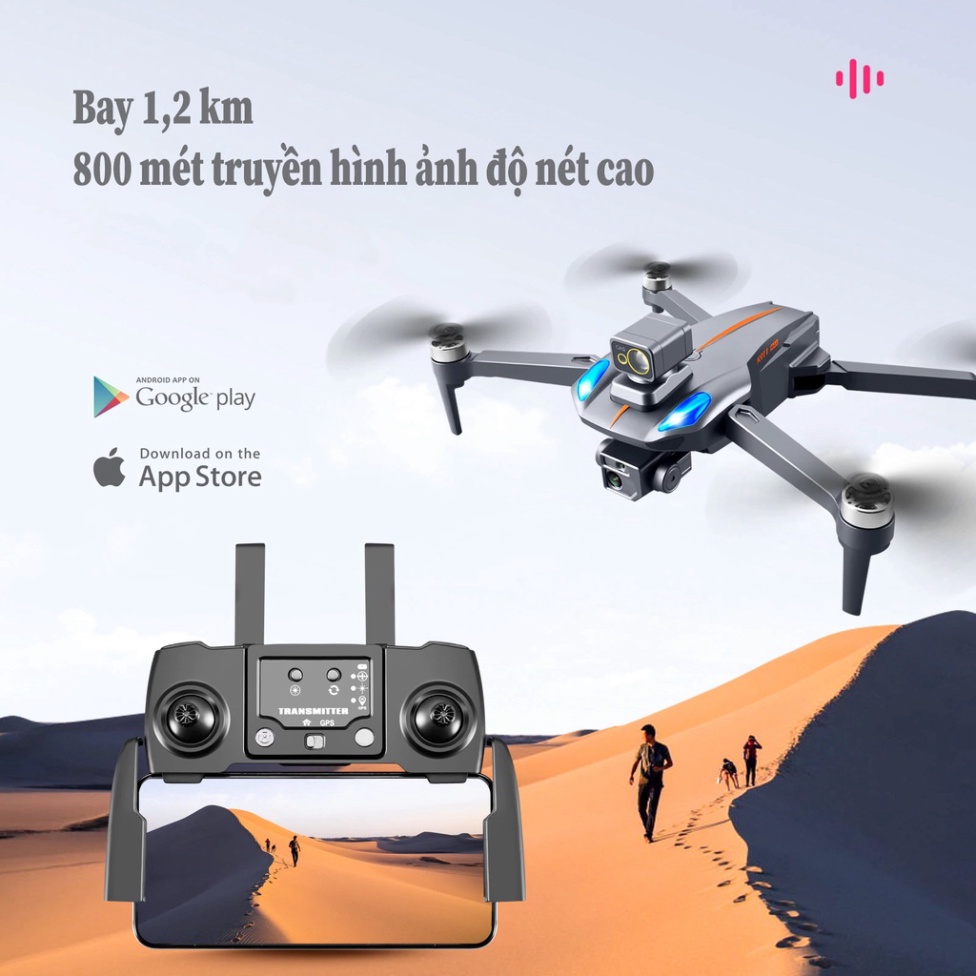 Máy bay điều khiển từ xa 4 cánh quay phim - chụp ảnh, Flycam 4K sử dụng động cơ không chổi than - cảm biến va chạm OAS
