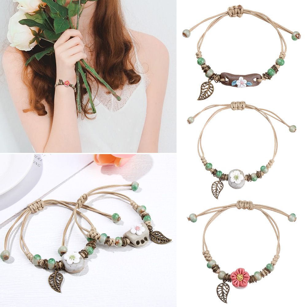 LUOL [Hàng giao ngay]Vòng tay chuỗi hạt dễ thương ngọt ngào thanh lịch sáng tạo cho học sinh nữ