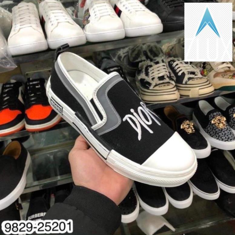 Giày Slipon - Giày Lười thêu chữ Dior cực nét - Giày Thời trang nam cao cấp