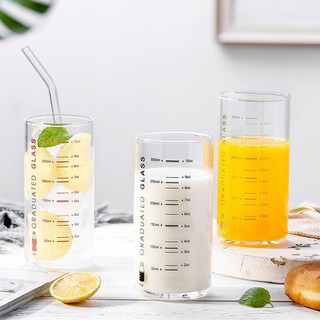 Ly thủy tinh chia vạch - Cốc thủy tinh 300ml và 400ml