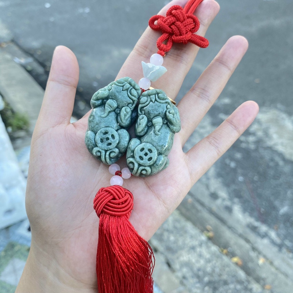 Dây Treo Xe ô tô Phong Thủy, Dây xe ô tô Tỳ Hưu đá tự nhiên