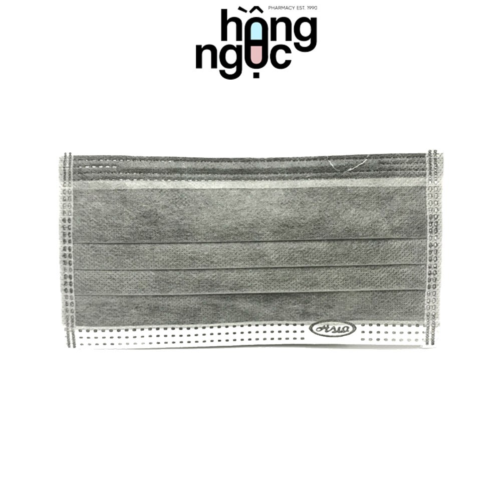 Khẩu trang than hoạt tính, hộp 50 cái, khẩu trang y tế 4 lớp Asia có than hoạt tính kháng khuẩn