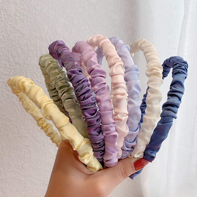 Băng Đô Cài Tóc Bằng Vải Chiffon Phong Cách Hàn Quốc Dễ Thương 2021