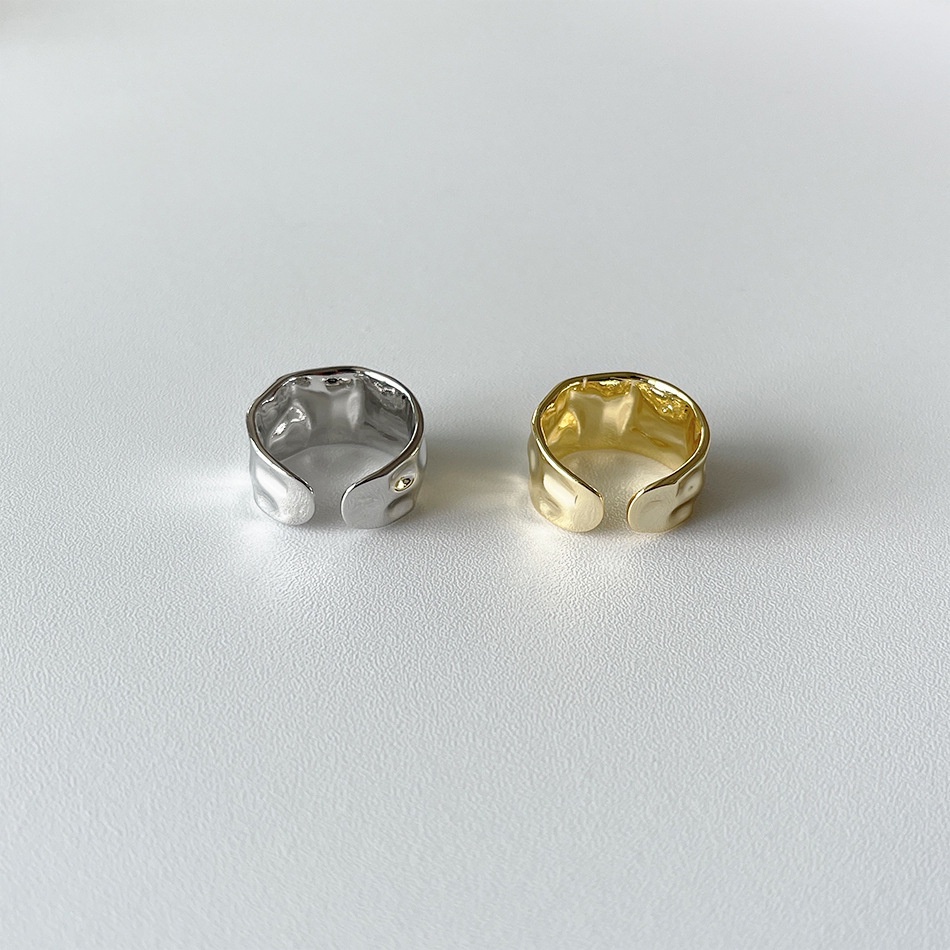 Nhẫn Hở Kim Loại Bóng 191197Nhẫn Cặp Thiết Kế Đơn Giản Dễ Phối Đồ