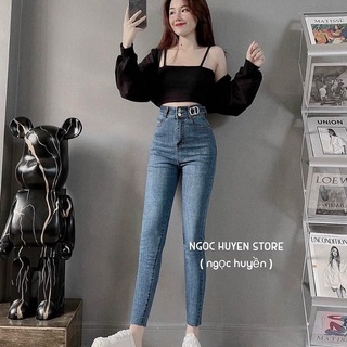Quần jean cạp cao túi ốp loại 1 giá tốt nhất freeship