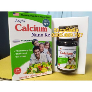 BỔ SUNG Canxi  CALCIUM NANO k2 Chống Còi Xương, Loãng Xương hộp