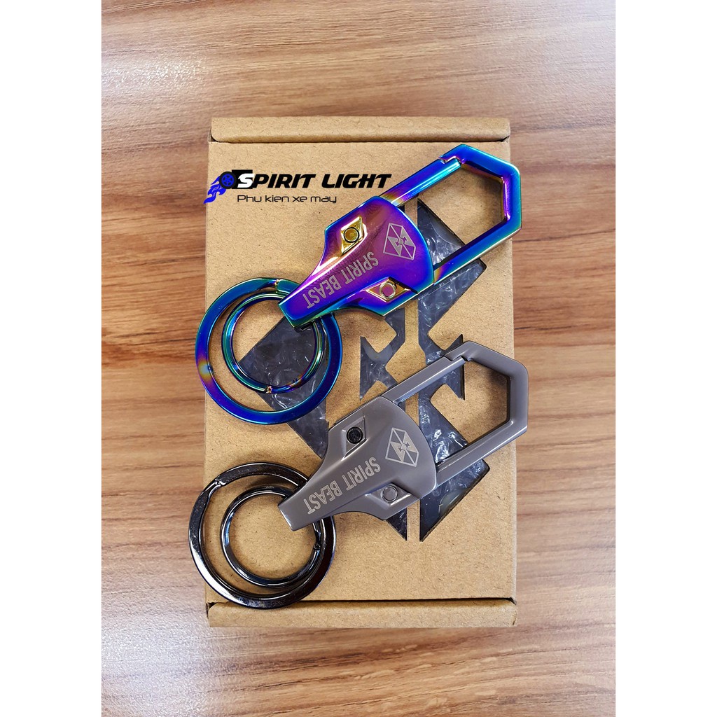 ▼Móc chìa khóa Spirit Beast chính hãng treo quần màu titan titanium xanh tím 7 (bảy) , xám lông chuột