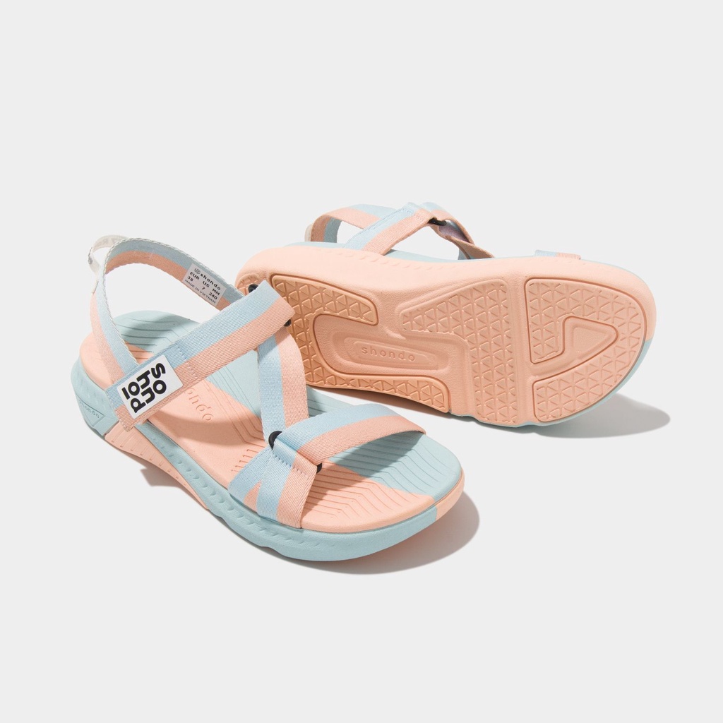 Giày Sandals Shondo F7 Half hồng xanh F7H7136