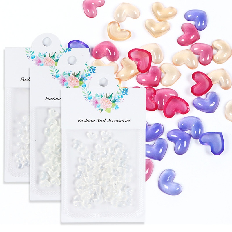 Hạt Charm Hình Trái Tim 3d Trang Trí Móng Tay