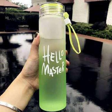 Bình Nước Thủy Tinh Nhiều Màu Hello Master hàng đẹp