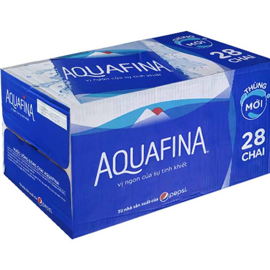 [Loại mới] Thùng 28 chai nước tinh khiết Aquafina 500ml