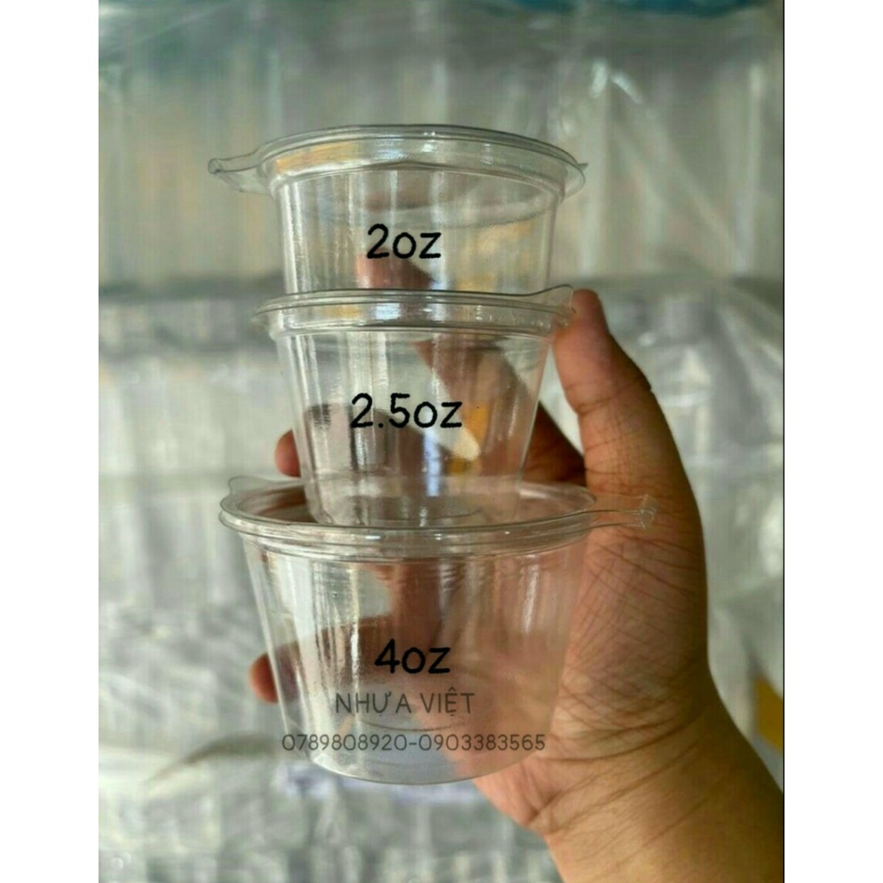 Hủ sốt trong nắp liền 2oz, 2.5oz, 4oz