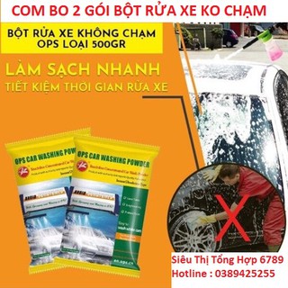 COMBO 2 Gói bọt rửa xe ko chạm - Bột rửa xe ko chạm đánh bay mọi vết bẩn ố trên xe