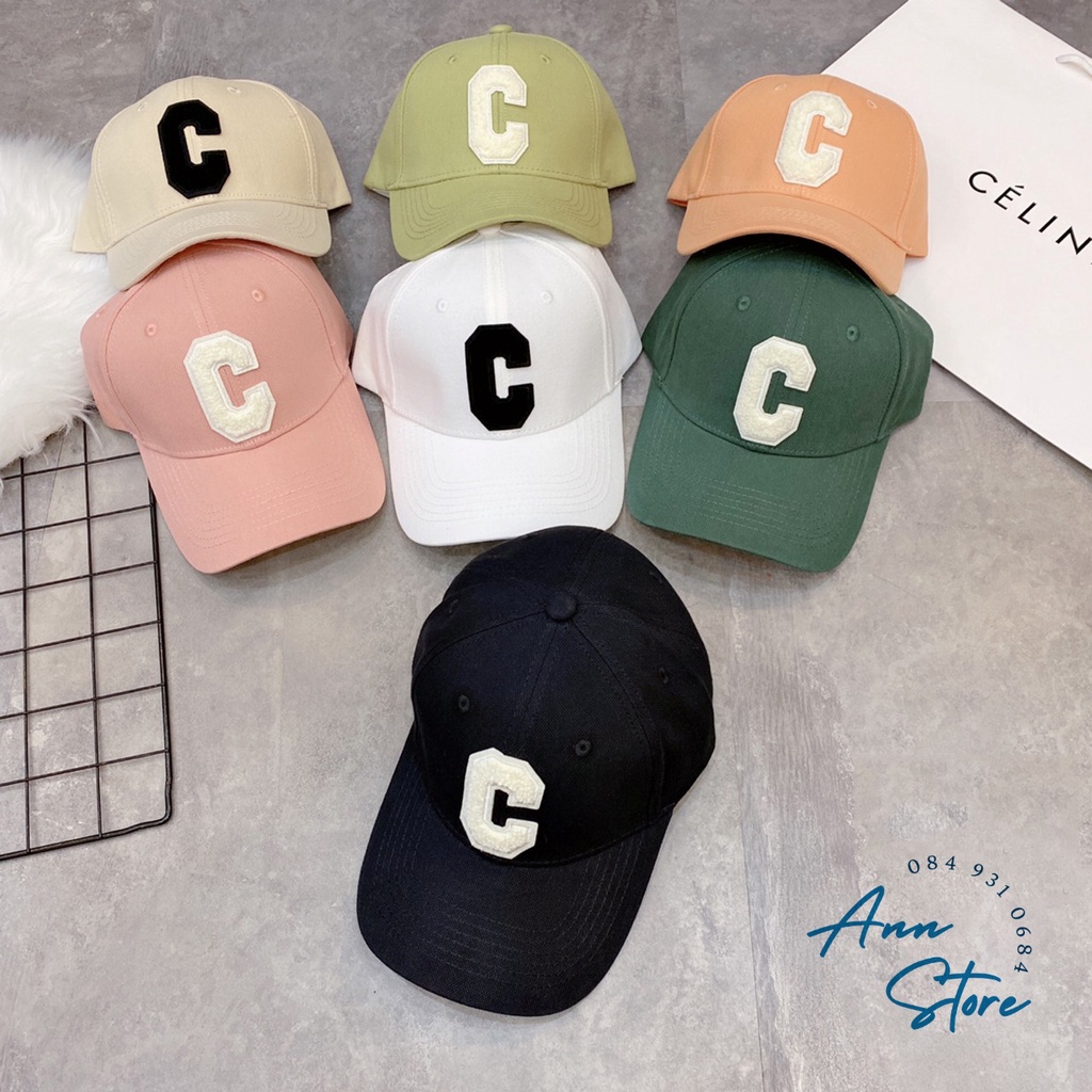 Mũ lưỡi trai C thời trang cao cấp, phom mũ căng chuẩn hàng xuất, bảng màu mới trẻ trung, mẫu hot 2022