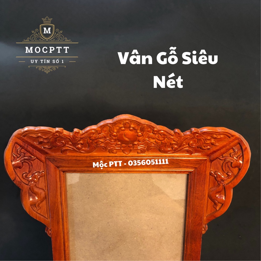 Khung Ảnh Thờ chiện Mai khung Trơn gỗ Hương kích thước 20 x 30 cm và 25 x 35 cm đồ dùng phòng thờ