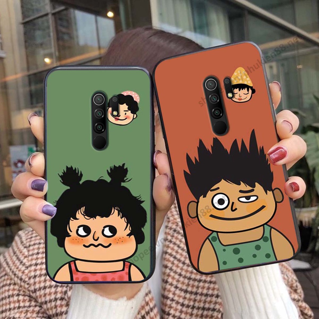 Ốp lưng Xiaomi Redmi 9 ốp điện thoại LineBear, bé tóc xù, hoa siêu đẹp