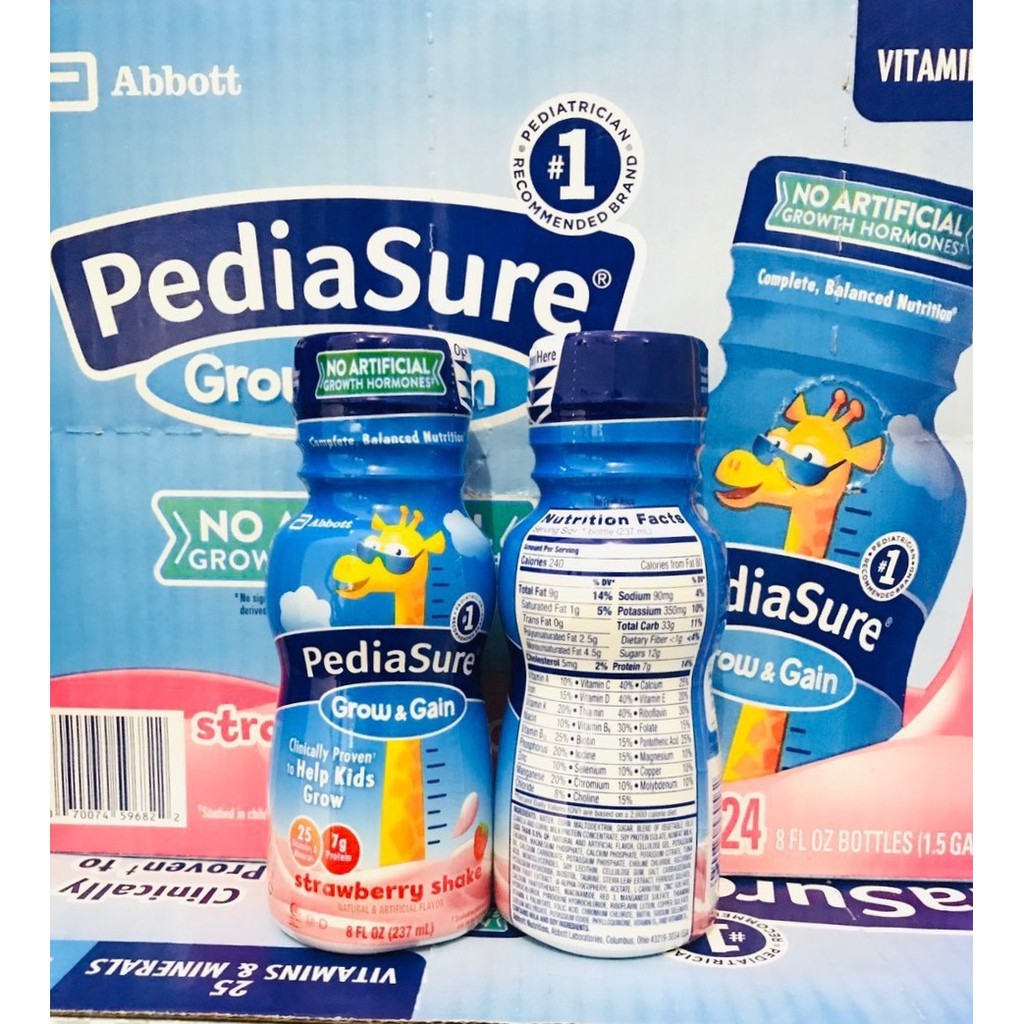 Thùng Sữa Nước Pediasure Mỹ Grow And Gain Date 2022