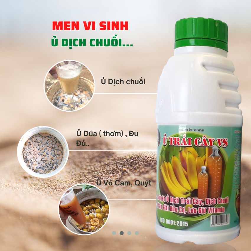 Men Vi Sinh: Ủ DỊCH CHUỐI Và Trái Cây Làm Phân Bón Nhanh - Hiệu Quả - Đơn Giản - Chai 500 ml
