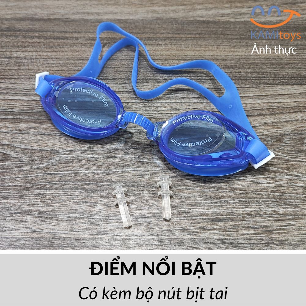 Kính bơi cho trẻ em và người lớn có bịt tai (Hộp nhựa) mã 50078