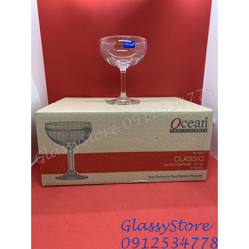 Ly rượu thủy tinh Ocean Saucer Champagne 1501S05 – 135ml / 1501S07 – 200ml