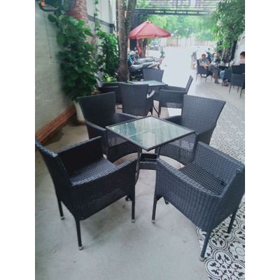 Bàn ghế cafe mây nhựa giá tốt nhất TPHCM