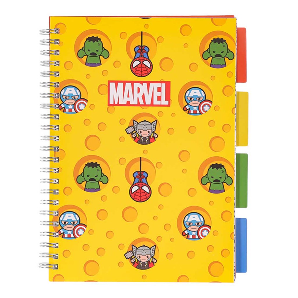 Sổ tay ghi chép Miniso siêu anh hùng Marvel xoắn ốc (Giao màu ngẫu nhiên) - Hàng chính hãng