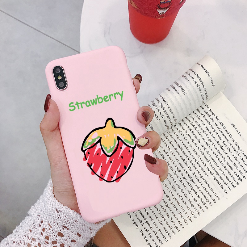Ốp iphone - Ốp lưng trái cây 4 mẫu trơn 5/5s/6/6s/6plus/6splus/7/8/7plus/8plus/x/xs/xs max/11/11pro max