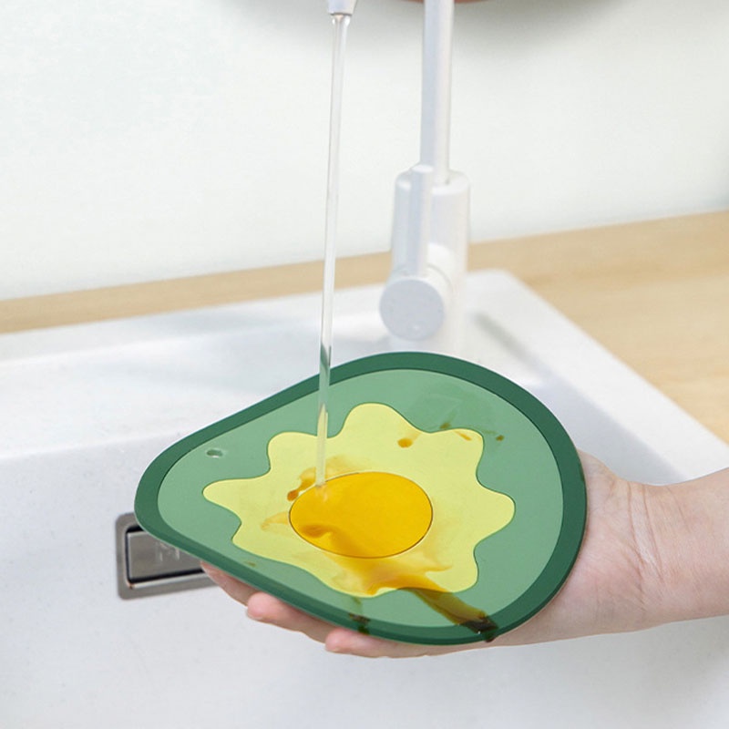 Miếng Lót Bàn Ăn Cách Nhiệt Chống Thấm Nước Họa Tiết Trứng Ốp La Dễ Thương