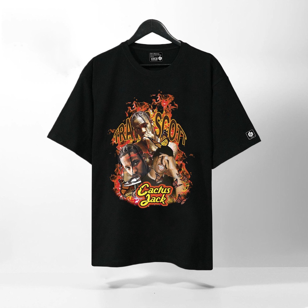 Áo Thun Tay Lỡ Travis Scott, Form rộng oversize, áo phông unisex, chất liệu Cotton - KKIM Shop