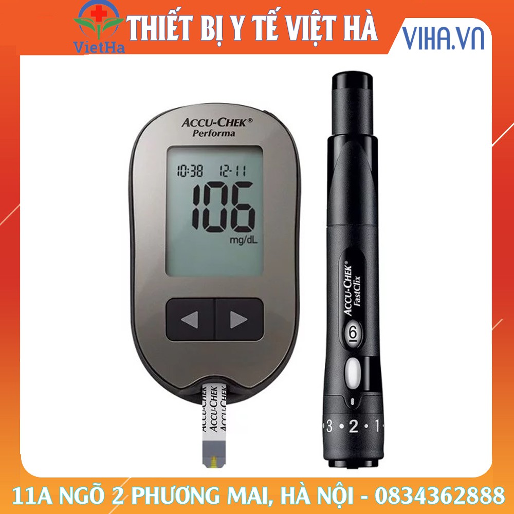 Máy đo đường huyết accuchek Performa tặng hộp que thử 10 que