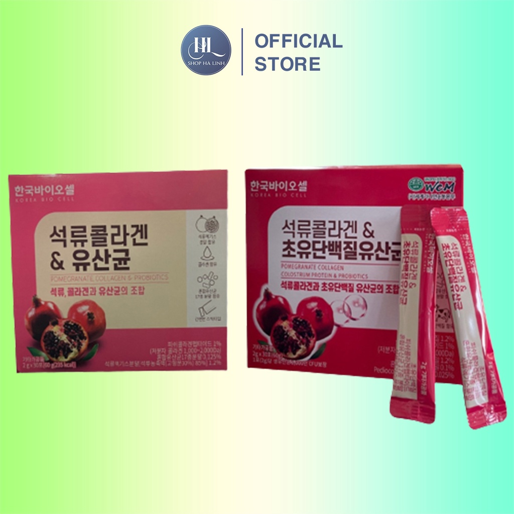Collagen Uống Lựu Đỏ Bio Cell Hàn Quốc (Hộp 30 gói)