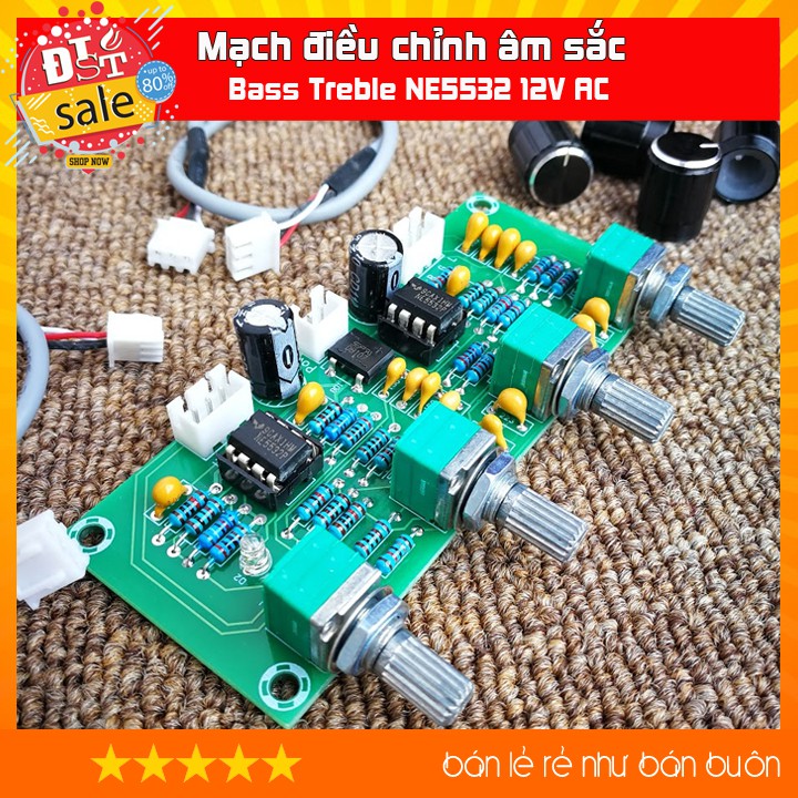 Mạch điều chỉnh âm sắc Bass Treble NE5532 12V AC