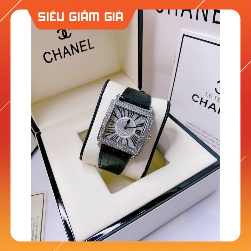 Đồng hồ nữ Franck MULLER mặt vuông đính đá, có box, thẻ bảo hành 12 tháng - Frank