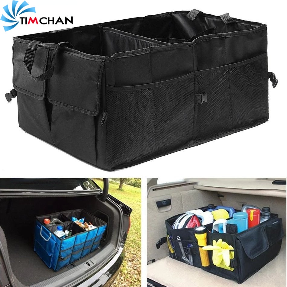 Hộp Đựng Đồ Màu Đen Có Thể Gấp Gọn Đa Năng Chất Lượng Cao Cho Xe Hơi