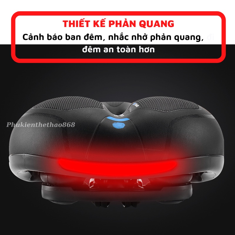 Yên Xe Đạp Active Tặng Kèm Khóa Dây Bằng Thép Chống Trộm Kèm Túi Treo Xe, Yên Siêu Êm Phụ Kiện Xe Đạp Cao Cấp