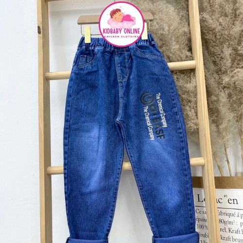 Quần Jeans Ống Rộng Thời Trang Cao Cấp Dành Cho Bé Trai 6-12 tuổi- Quần bò Jeans cho bé trai 25-50kg KidbabyOnline K143