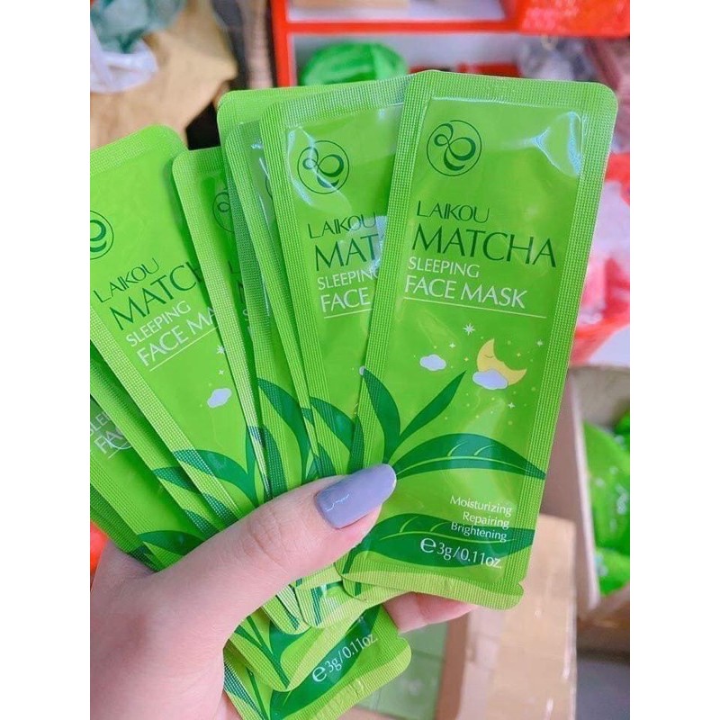 Mặt nạ ngủ trà xanh Laikou Matcha Mask