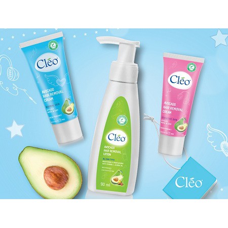 Lotion Tẩy Lông Cleo Avocado Hair Removal Lotion All Skin Types 90ml