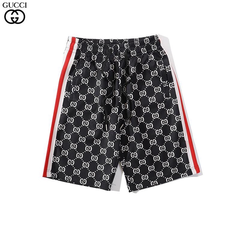 Quần short cotton unisex in họa tiết Gucci thời trang