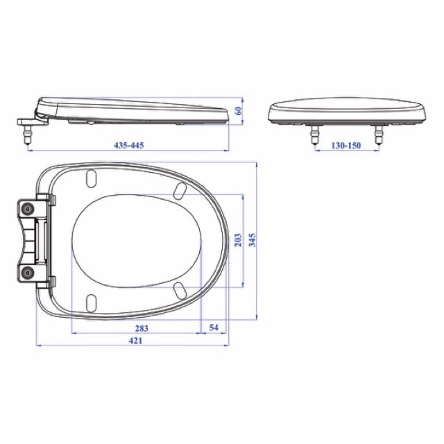 Nắp bồn cầu HA-21 Rơi Êm