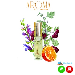 Tinh dầu nước hoa Pháp Aroma, dạng lăn mini 10ml, gồm 14 mùi nước hoa nam nữ