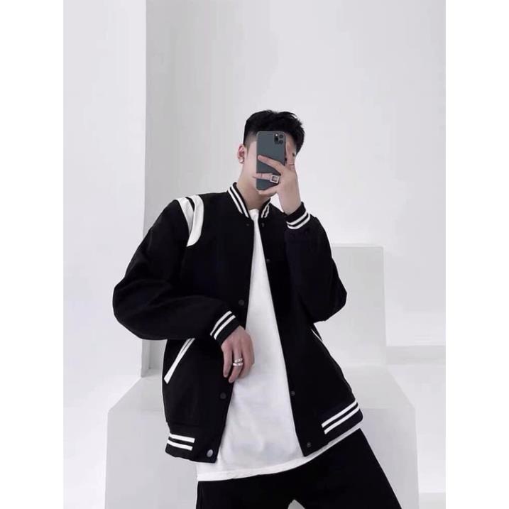 Áo Khoác Bomber Nam Nữ Oversize Viền Tay Phối Cổ Diorparis Unisex - Khoác Nỉ Sweater Chống Năng