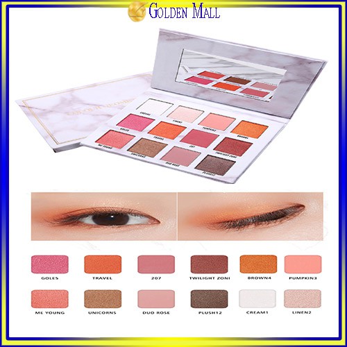 (hàng Mới Về) Bảng Phấn Mắt 12 Màu Gm357 Ads Trang Điểm Cho Nữ