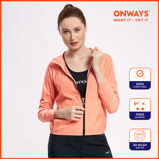 Áo khoác thể thao nữ trượt nước Running Basic Pocket ONWAYS