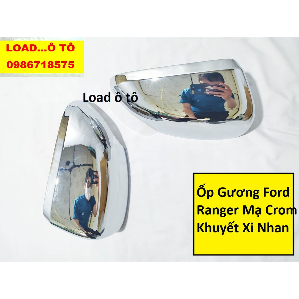 Ốp gương chiếu hậu xe Ford Ranger 2022-2016 Nhựa ABS Mạ Crom Cao Cấp
