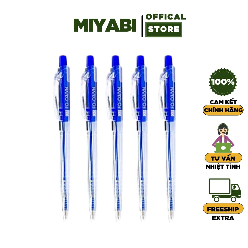 Bút bi xanh / đen thiên long ngòi 0,7mm FO - 024 - Bút bi thiên long văn phòng phẩm - MIYABI STORE