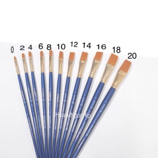 Cọ vẽ đầu dẹt SUNWAY vẽ sơn acrylic, màu nước...