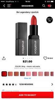 Son Smashbox mini Be Legendary màu Audition